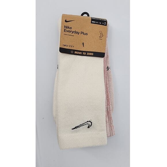 New NWT Men's Nike Everyday Plus Undyed Cushioned Crew Socks 12-15 - Picture 3 of 7